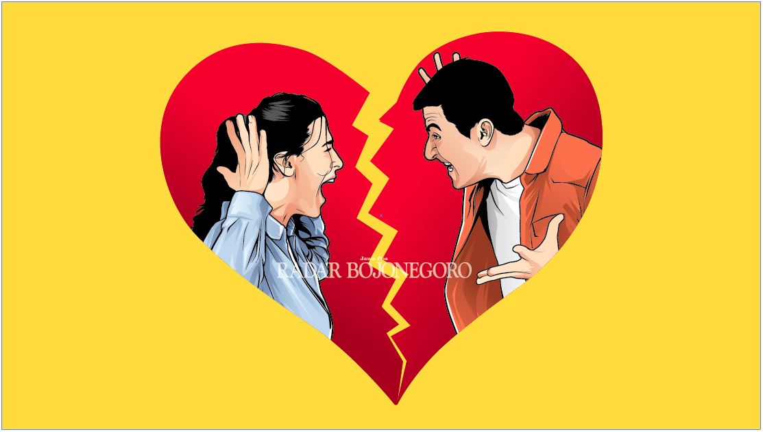 Ilustrasi Cerai (Ainur Ochiem/R.Bjn)