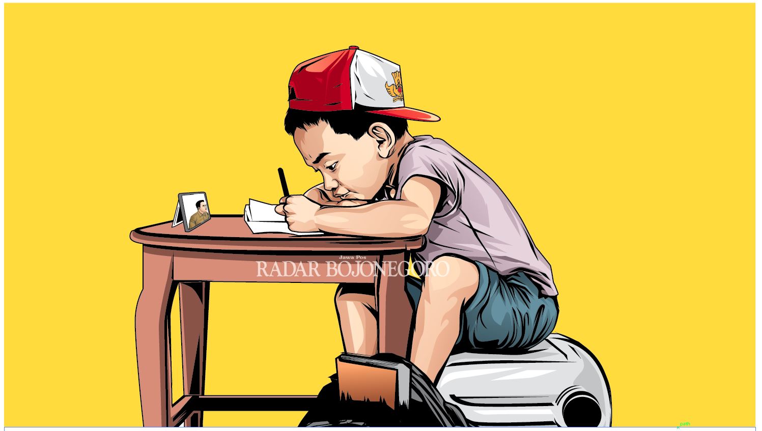 Ilustrasi Merger SD sisa Dua Siswa (Ainur Ochiem/R.Bjn)