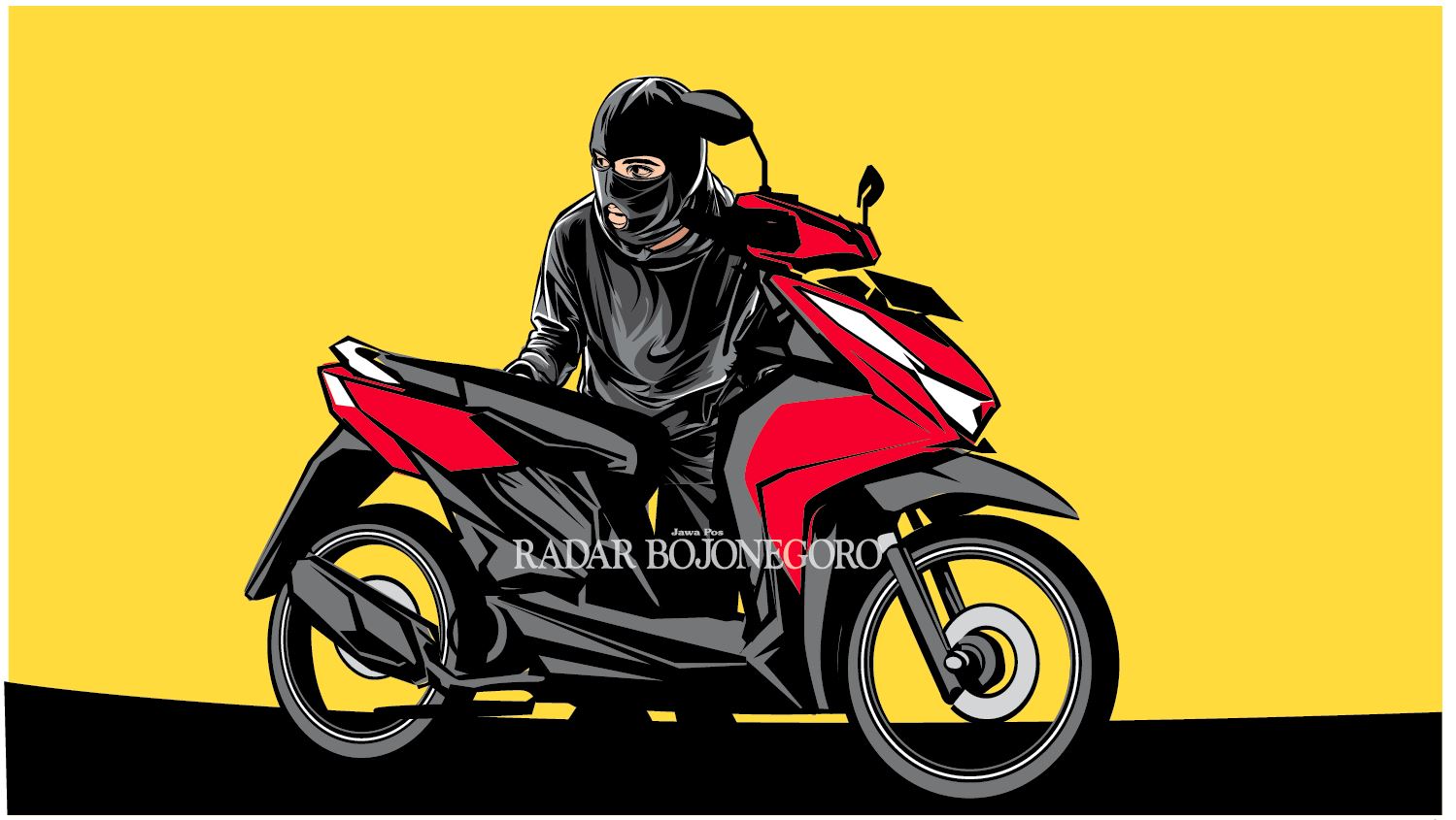 Ilustrasi Motor Raib (Ainur Ochiem/R.Bjn)