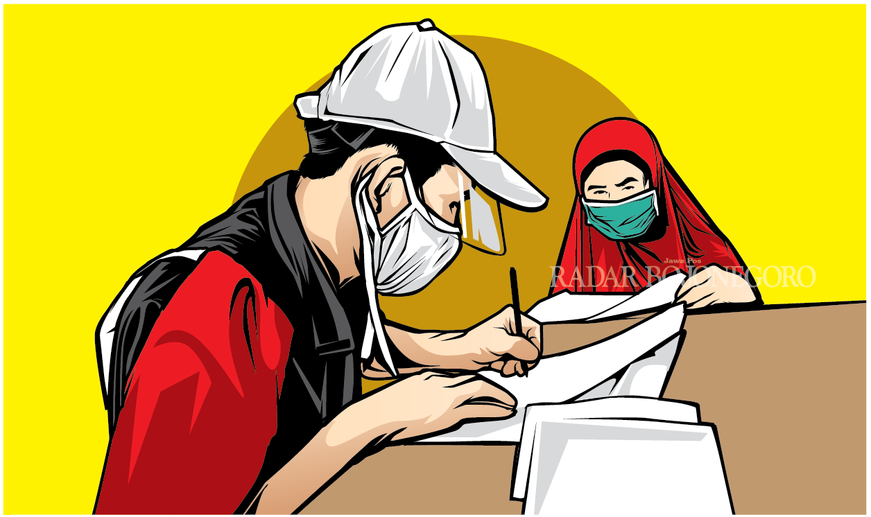 Ilustrasi Perekam E-KTP Pemula (Ainur Ochiem/R.Bjn)