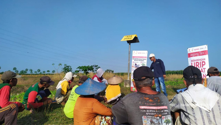 JAGONG TANI: Petani berdiskusi dalam kegiatan Jagong Tani. Jagong Tani bagian Program Pengembangan Ekonomi Masyarakat diprakarsai ExxonMobil Cepu Limited (EMCL). Program ini di sepanjang 29 kilometer