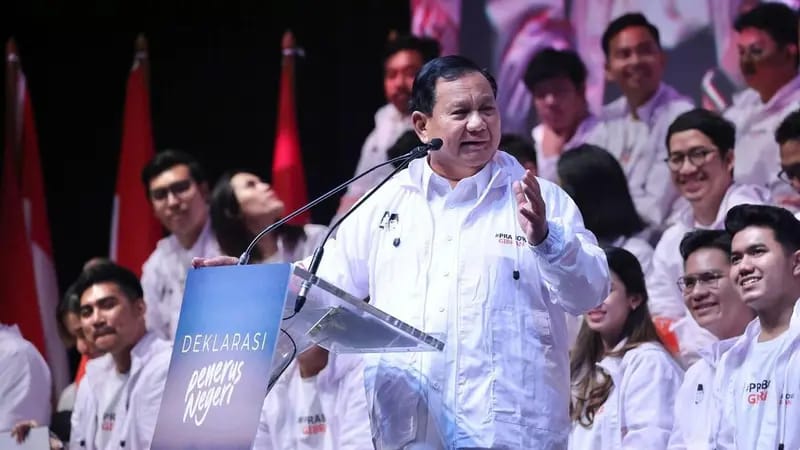Prabowo Subianto berpidato (IST/RDR.BJN)