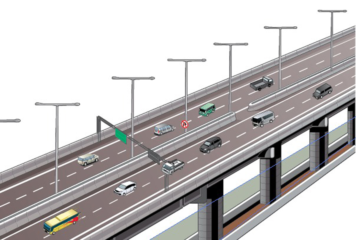 Ilustrasi jalan tol (AINUR OCHIEM/RDR.BJN)