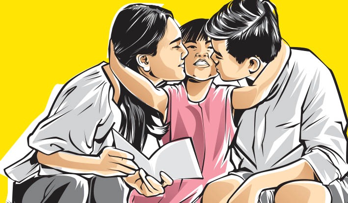 Ilustrasi anak dan orang tua. (AINUR OCHIEM/RDR.BJN)