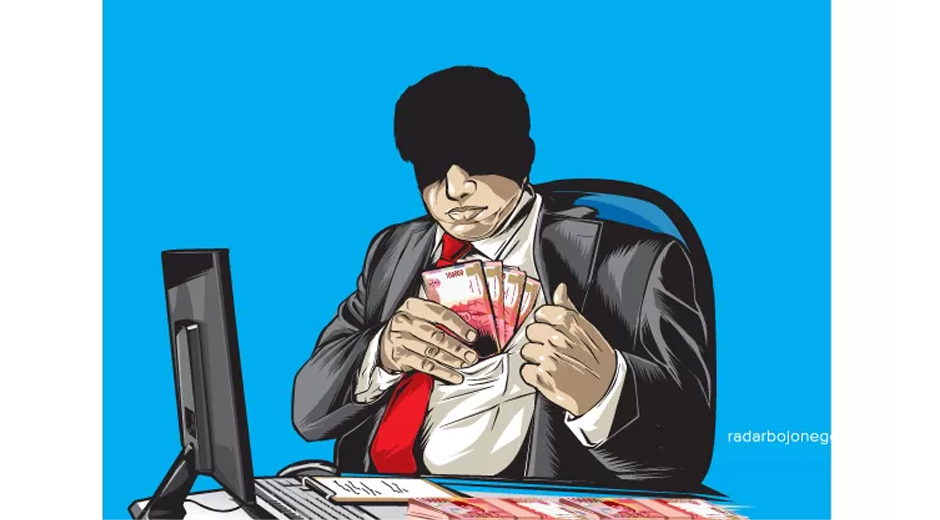 Ilustrasi korupsi pasar (AINUR OCHIEM/RDR.BJN)