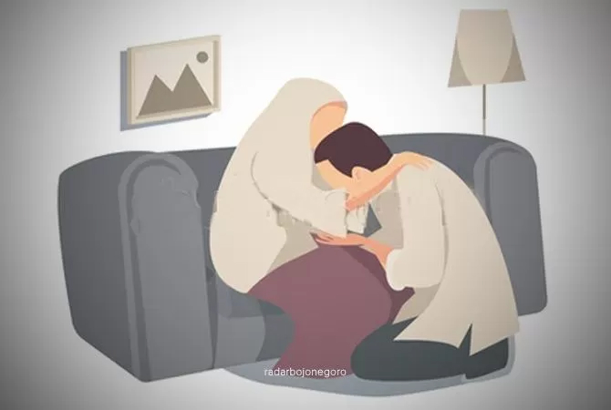 Ilustrasi Sungkem Ibu (AINUR OCHIEM/RADAR BOJONEGORO)