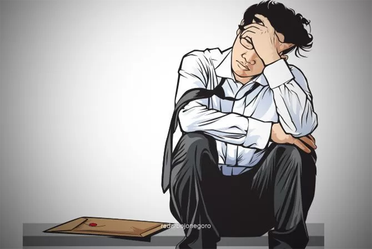 Ilustrasi Pengangguran (AINUR OCHIEM/RADAR BOJONEGORO)