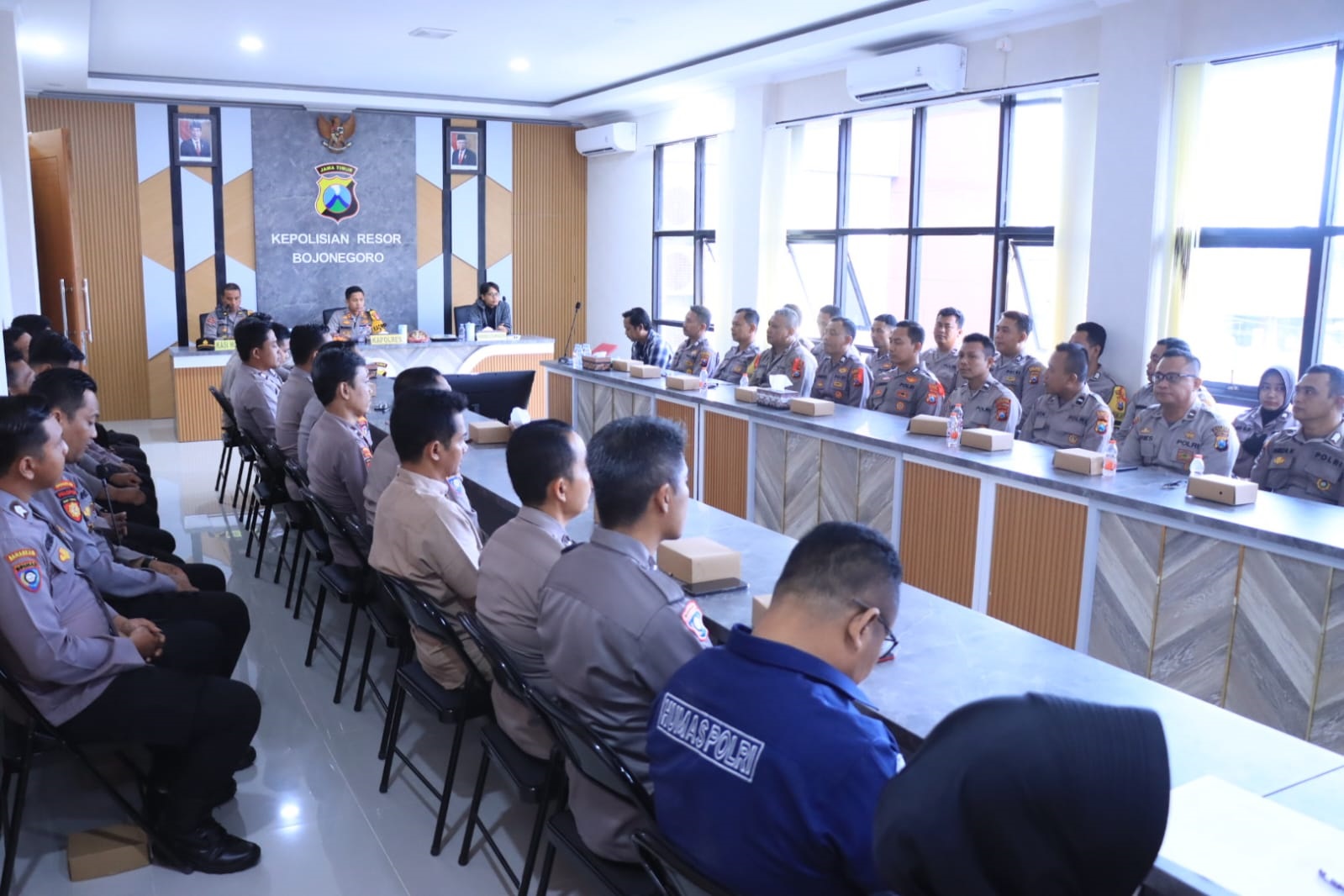 PENINGKATAN KAPASITAS: Polres mengundang AJI Bojonegoro untuk peningkatan kapasitas anggota tentang jurnalistik. (IST/RDR.BJN)
