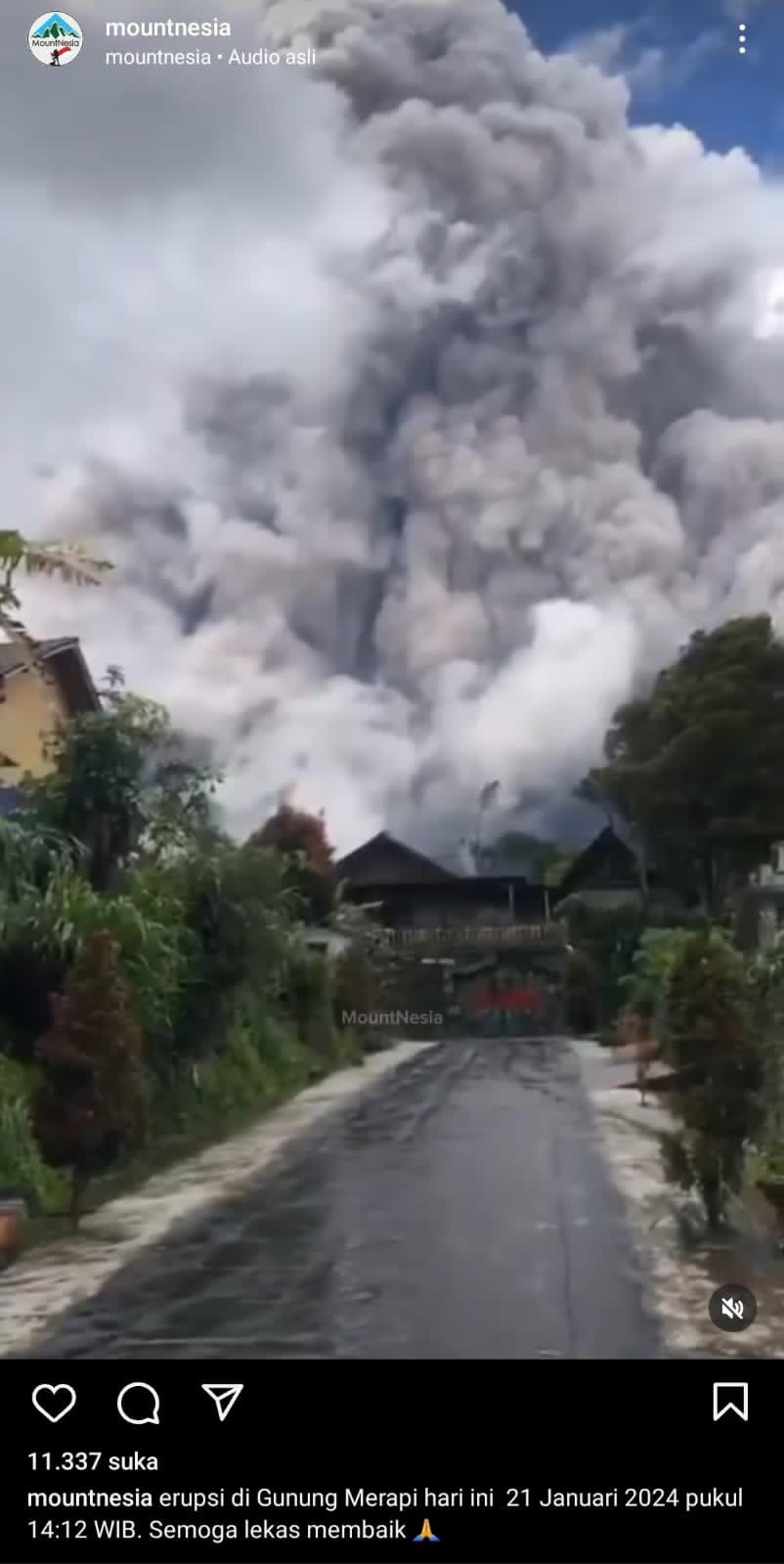 Erupsi gunung Merapi, ini wilayah yang terkena dampak.
