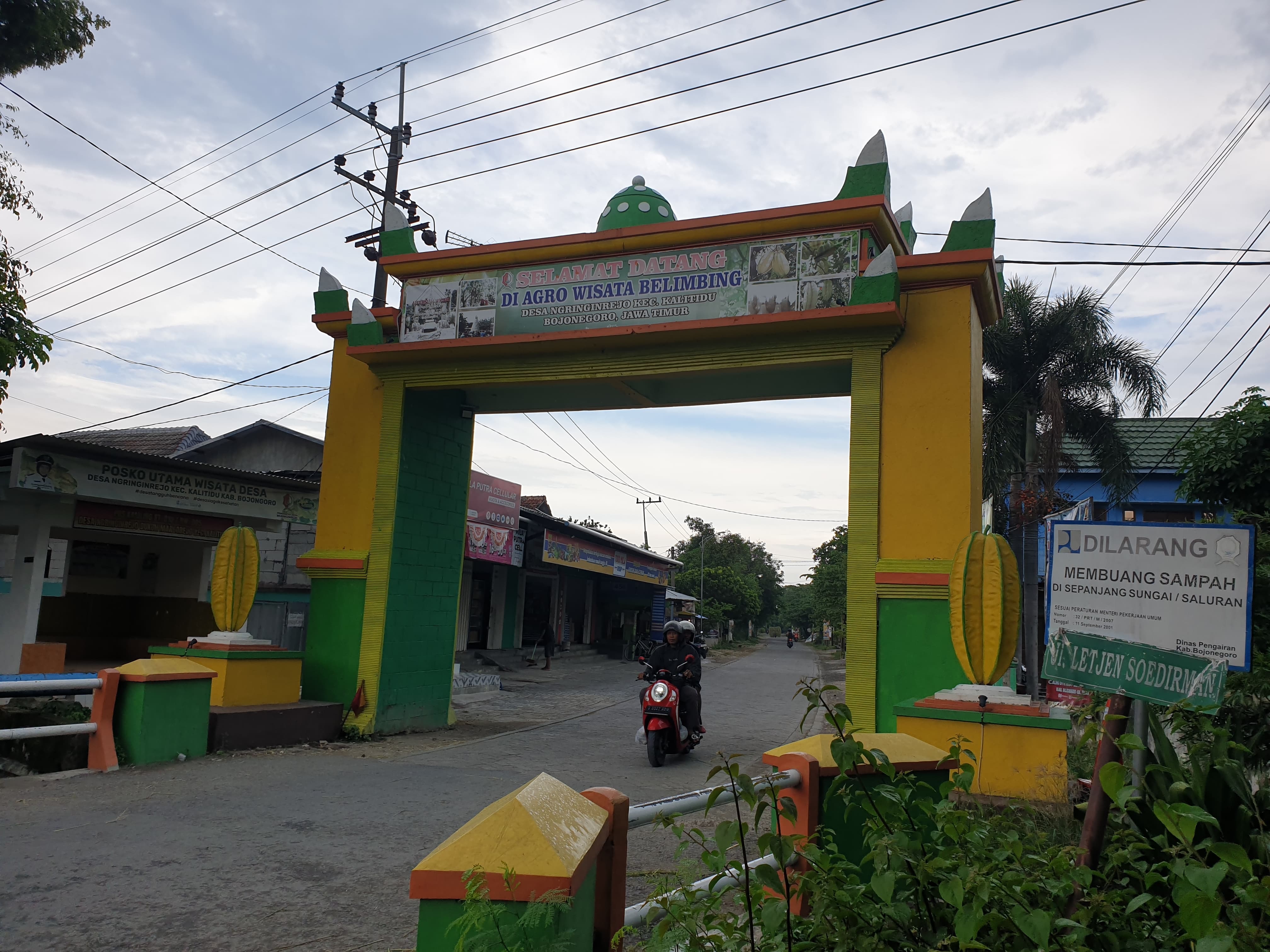 IKON KALITIDU: Pintu masuk kebun blimbing yang menjadi ikon di Kecamatan Kalitidu (IST/RADAR BOJONEGORO)