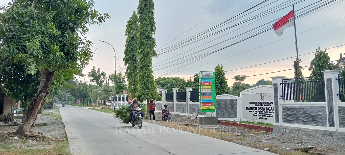 TEMBUS SEKAR: Jalan Raya Ngambon ini akan tembus hingga sekar dibiayai dari APBN.  (YANA DWI KURNIYA WATI/RADAR BOJONEGORO)