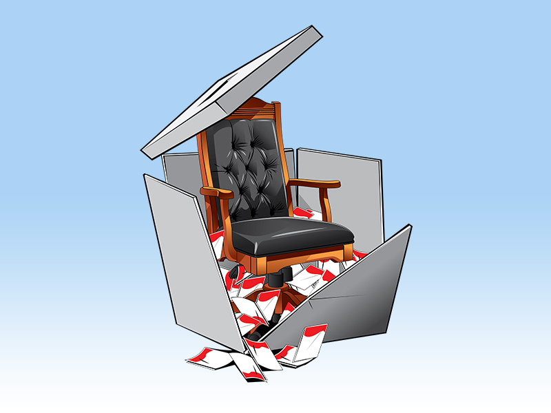 Ilustrasi Kursi DPR dan TPS