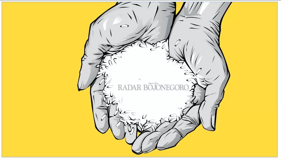 Ilustrasi Bantuan Beras (AINUR OCHIEM/ RADAR BOJONEGORO)