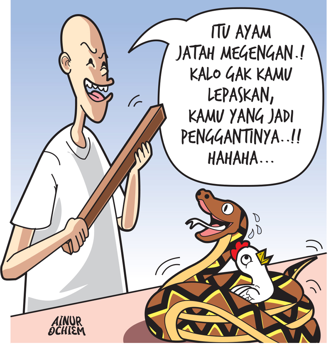 Ilustrasi Ular Phyton (AINUR OCHIEM/RADAR BOJONEGORO)