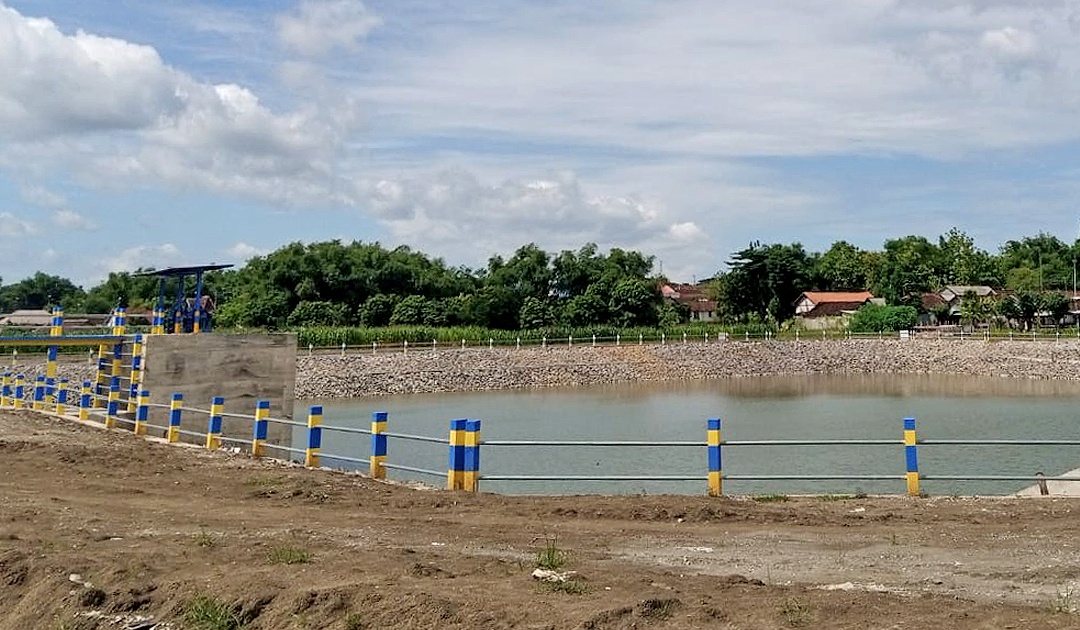 PENANGGULANGAN BANJIR: Embung Nglebok sudah maksimal. Namun,masih perlu satu embung lagi di kawasan Cepu untuk atasi banjir.