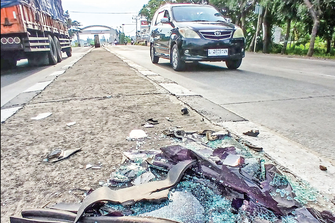 RAWAN: Jalan nasional di Kecamatan Deket menjadi titik yang paling sering terjadi laka lantas dalam beberapa bulan terakhir.