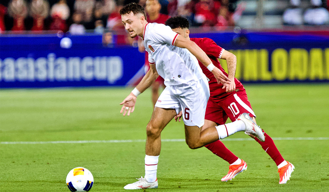 Ivar Jenner saat tampil di pertandingan perdana Piala Asia U-23 Qatar, Senin 15 April 2024.