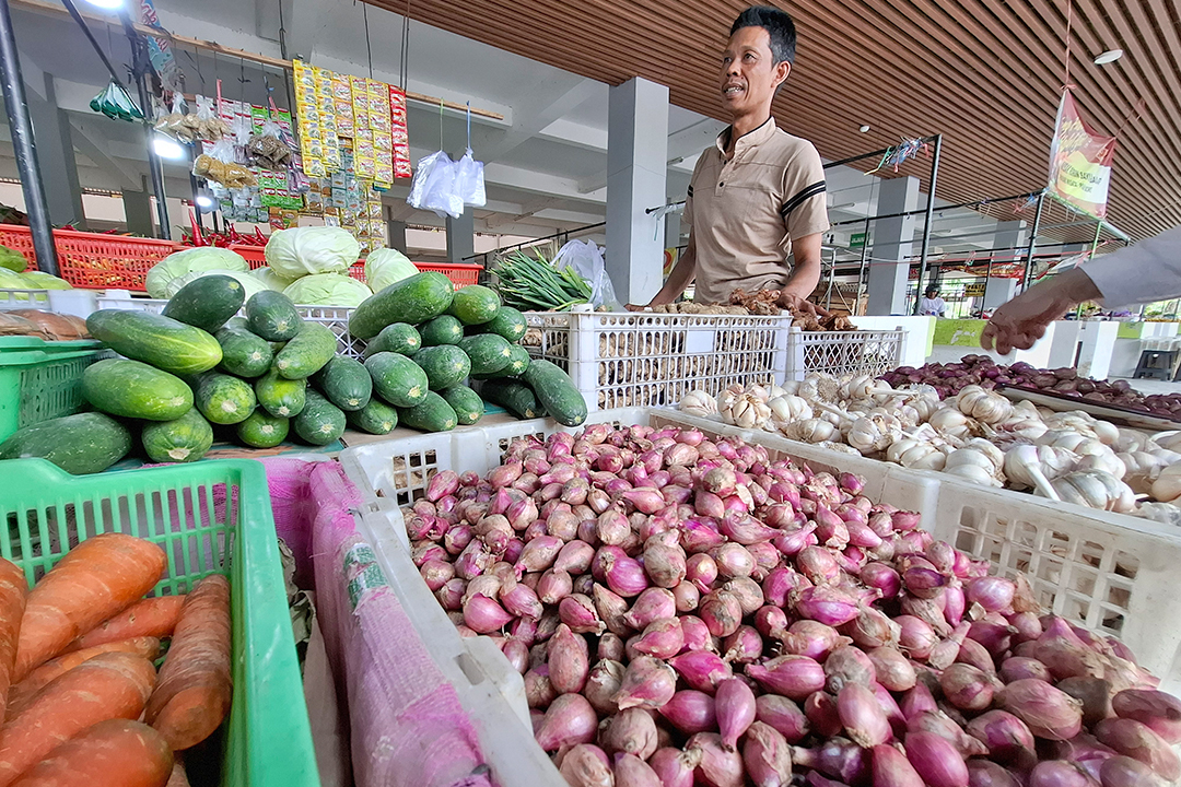 HARGA NAIK: Harga Bawang Merah tembus Rp 60 ribu per kilogram. Kenaikan justru terjadi setelah Lebaran.