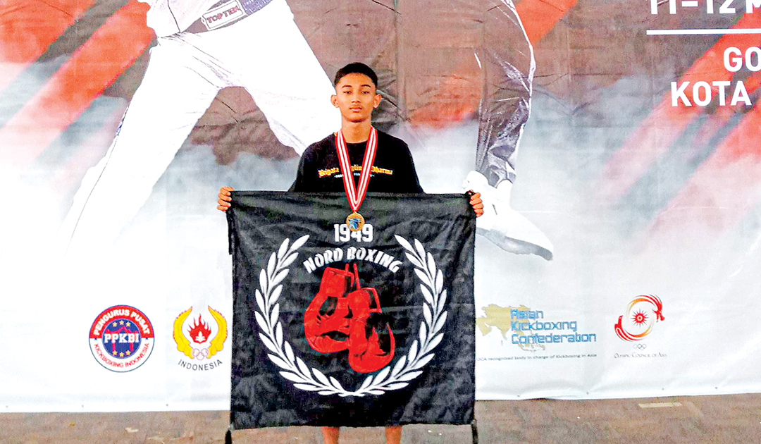 . Atlet kick boxing ini baru saja meraih prestasi pada Tatami Sports Kick Boxing Tournament Madiun Open, Minggu (12/5) lalu.