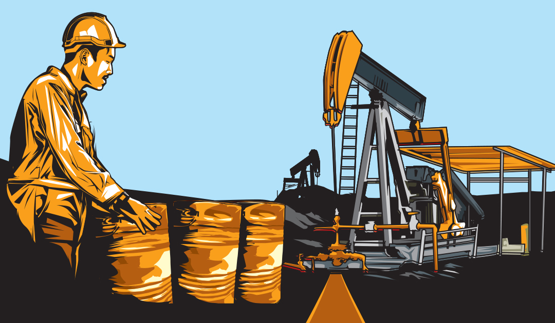 Ilustrasi minyak gas bumi.