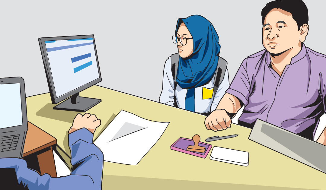 Ilustrasi pendaftaran PPDB (AINUR OCHIEM/RADAR BOJONEGORO.)