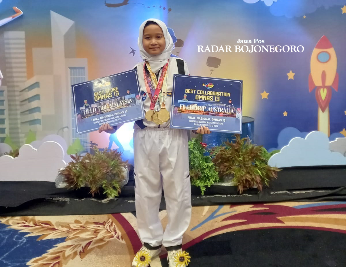 BERPRESTASI: Nada Jenna Sasmaya langganan prestasi, terakhir juara umum OMNAS ke-13. (LUKMAN HAKIM/RADAR BOJONEGORO)