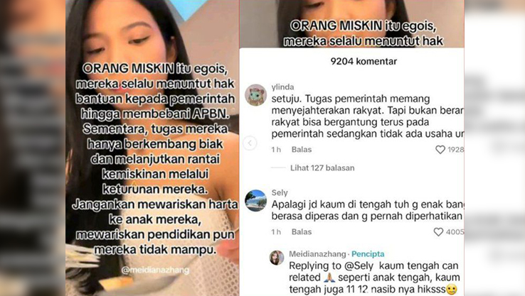Viral Komentar Soal Orang Miskin Bikin Geger Netizen. (IST/RADAR BOJONEGORO)