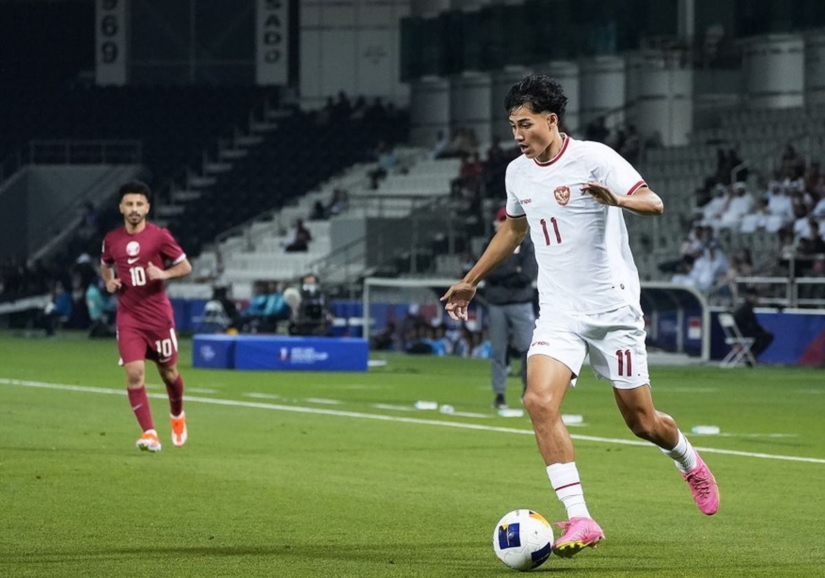 Rafael Struick ketika tampil di Piala Asia. Struick resmi diumumkan sebagai rekrutan terbaru klub Brisbane Roar FC.