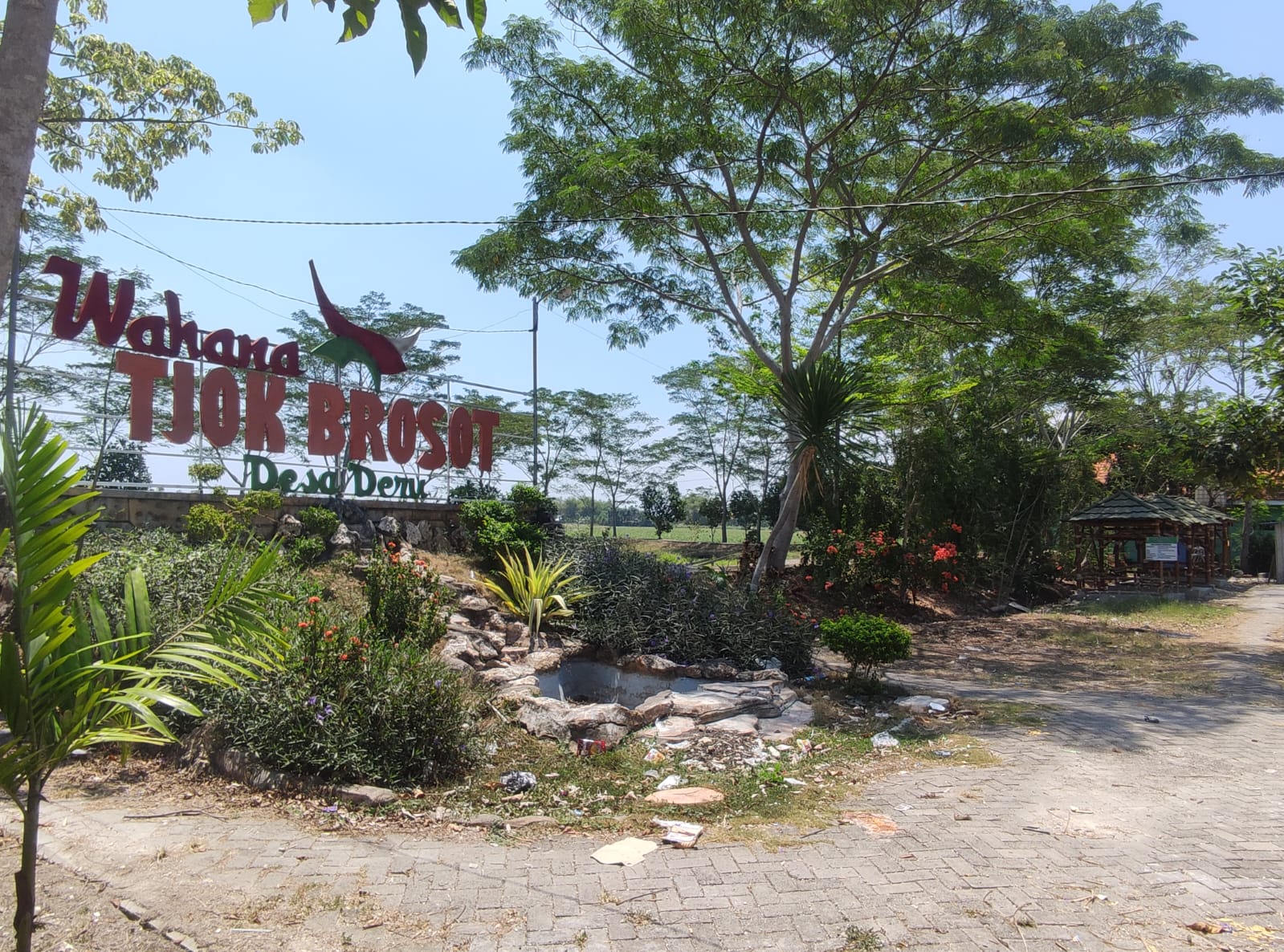 BERPROSES: Pengembangan fasilitas di Wahana Tjok Brosot masih berproses. Kades Deru ingin menambah area bermain anak dan outbound. (AHMAD NAWAF TIMYATI FANDAWAN/RADAR BOJONEGORO)