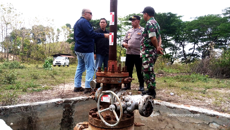 REAKTIVASI: Sumur Wonosemi-01 di Kecamatan Banjarejo bakal direaktivasi oleh PT BPE bersama PT KBE. Diperkirakan bisa mulai produksi pada November mendatang.