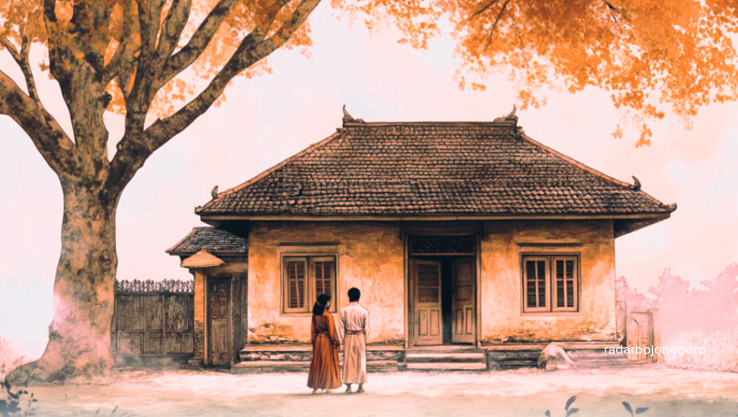 Rumah Joglo Sadewa. (LUSTRASI: AINUR OCHIEM/RADAR BOJONEGORO)