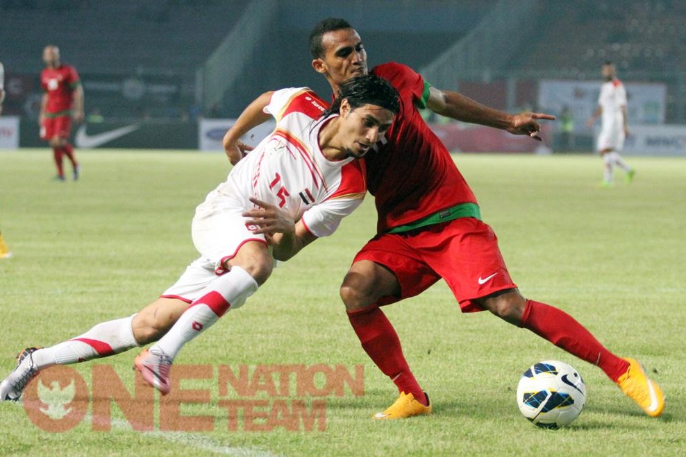 Timnas Indonesia ketika melawan tim dari tim Syiria.