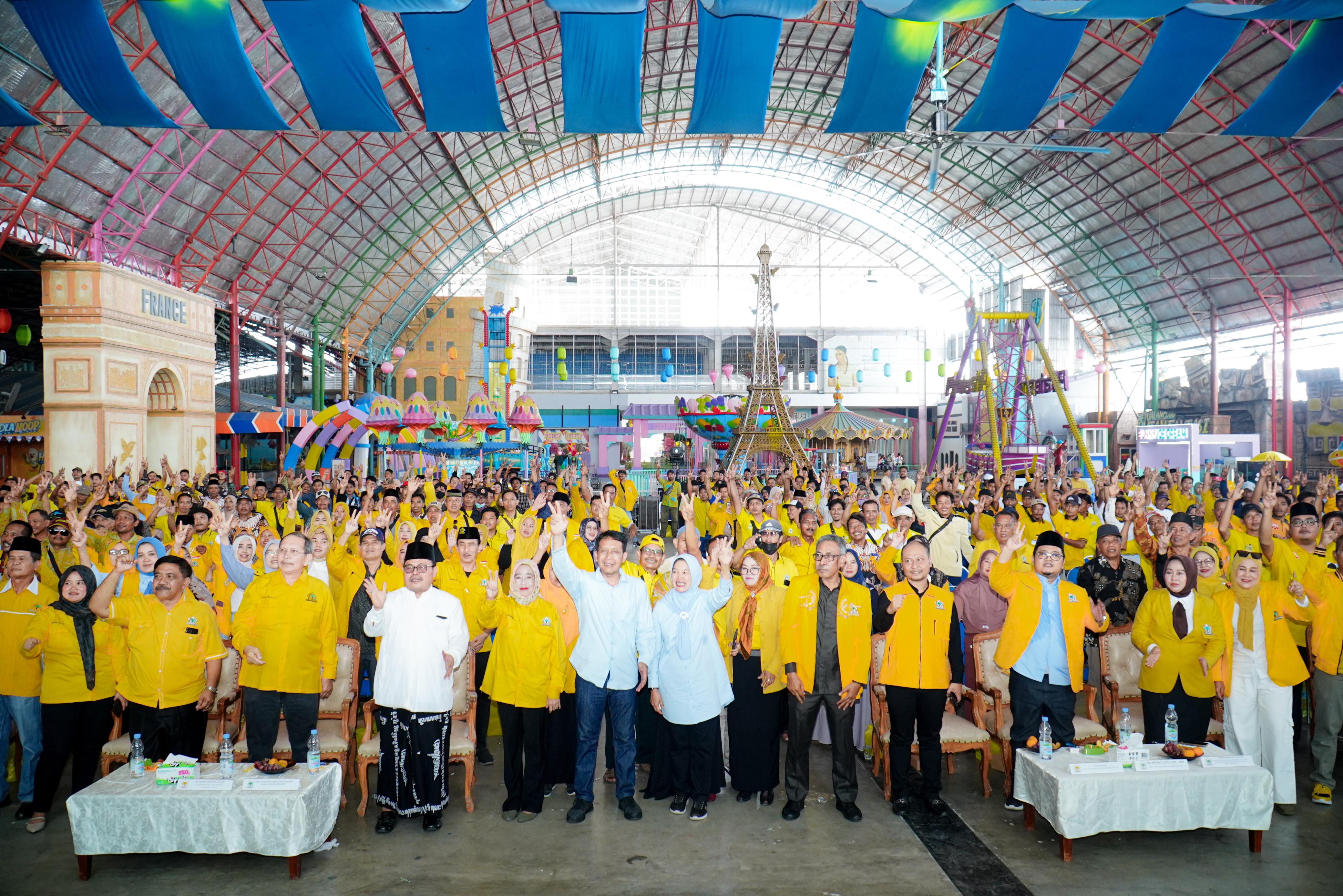 Semangat DPD Partai Golkar Kabupaten Bojonegoro untuk menangkan Wahono - Nurul di Pilkada Bojonegoro 2024.