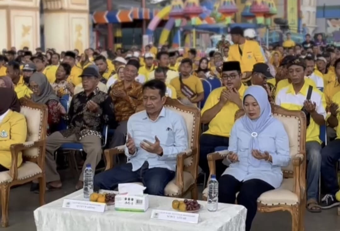 Setyo Wahono - Nurul Azizah hadiri rapat konsolidasi DPD Partai Golkar, Rabu (9/10).