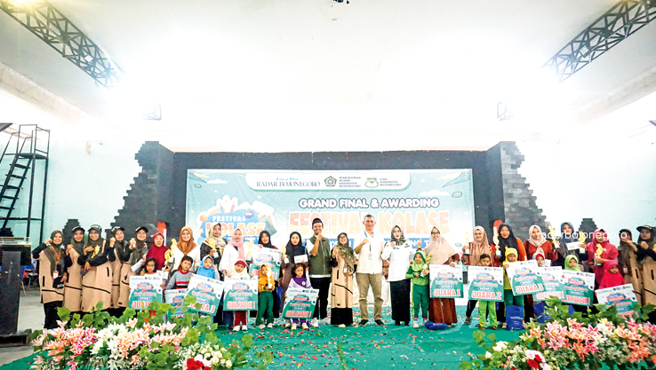 SUKSES DAN MERIAH: Event Grand Final dan Awarding Festival Kolase Jawa Pos Radar Bojonegoro telah sukses digelar. Kreativitas para finalis membanggakan.