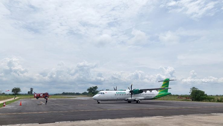 BELUM ADA AKTIVITAS: Kondisi Bandara Ngloram saat masih ada penerbangan komersil oleh maskapai Citilink.
