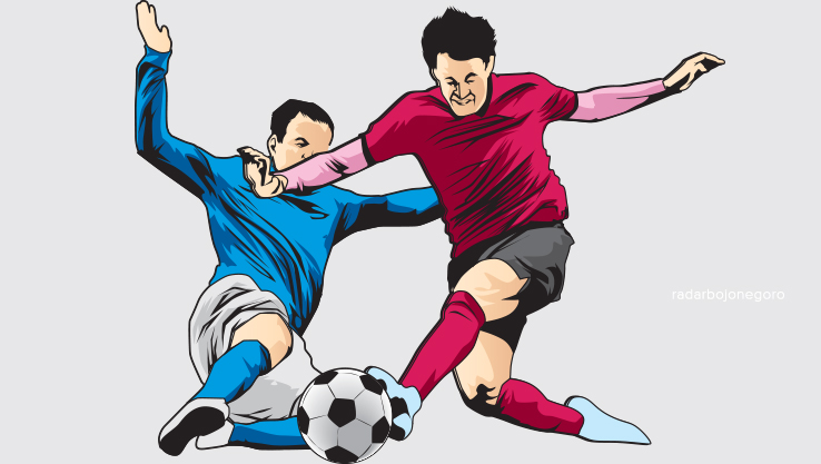 Ilustrasi Sepak Bola. (GRAFIS: AINUR OCHIEM/RDR.BJN)