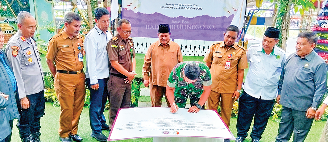 NATARU DAMAI: FKUB Bojonegoro ajak forkopimda, kemenag, dan masyarakat sambut natal dan tahun baru dengan damai.