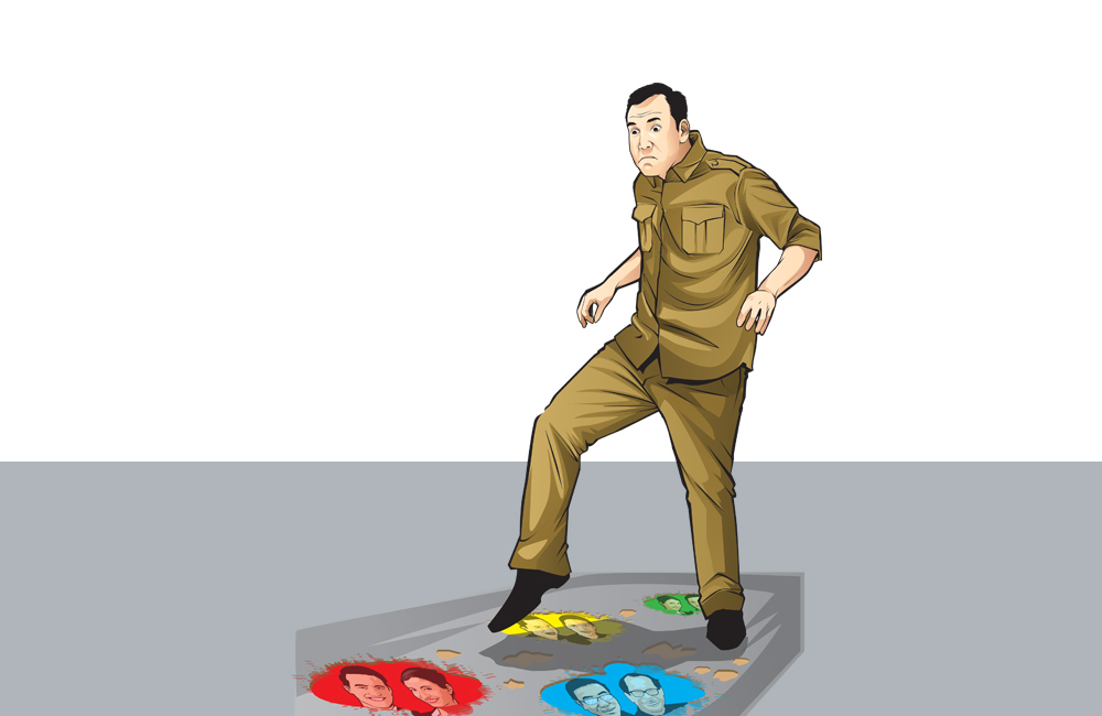 Ilustrasi ASN tidak netral.