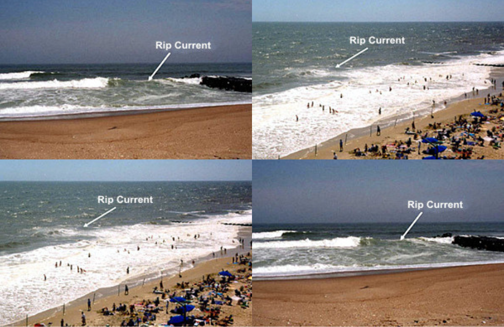 Beberapa contoh RIP CURRENT.