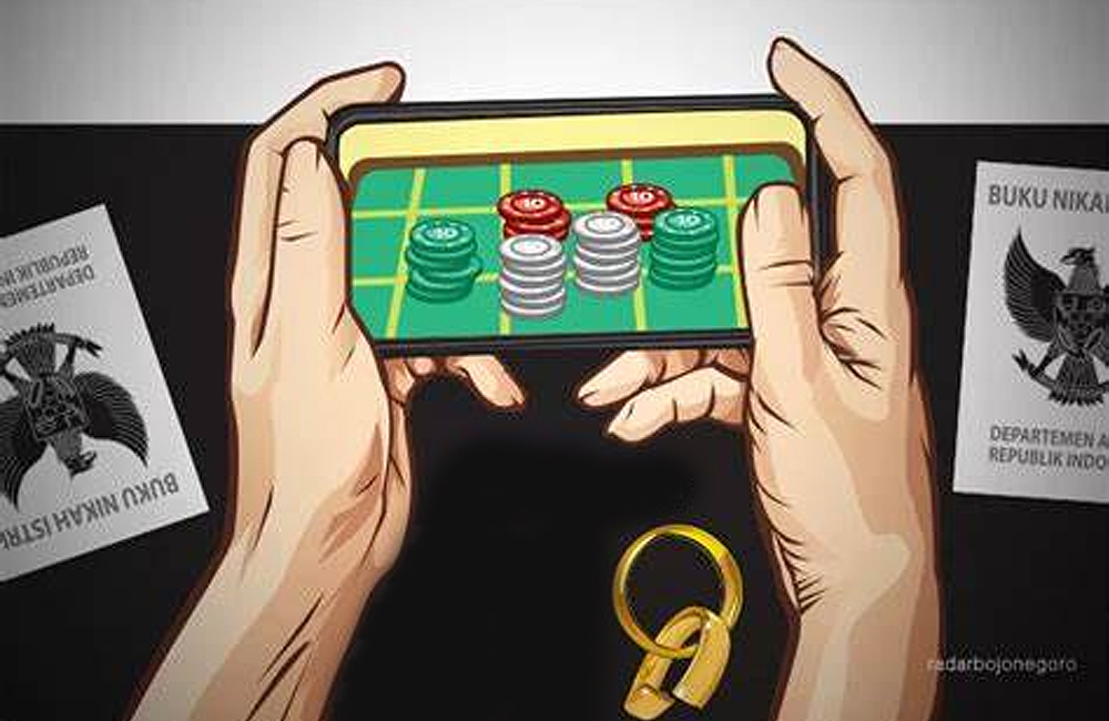 Ilustrasi angka perceraian di Bojonegoro terkait judol.