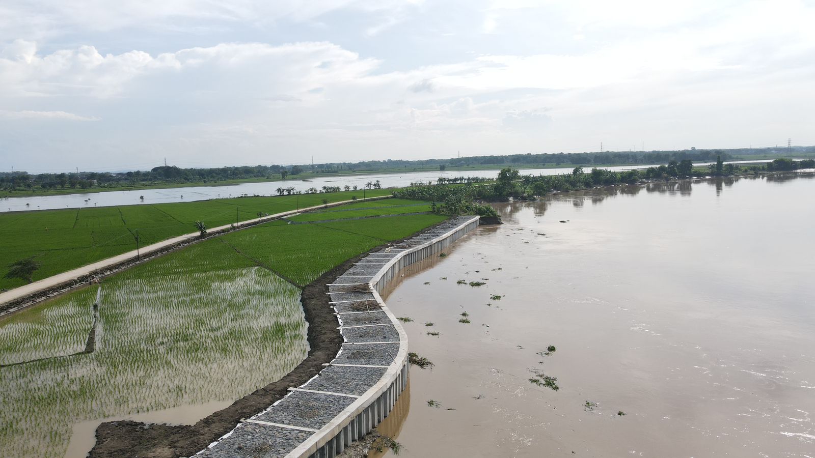 Pelindung tebing di Desa Lebaksari, Kecamatan Baureno, Kabupaten Bojonegoro.