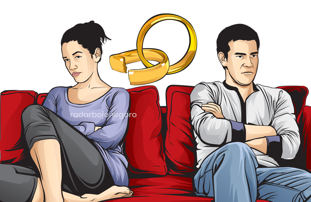 Ilustrasi pasangan suami istri.