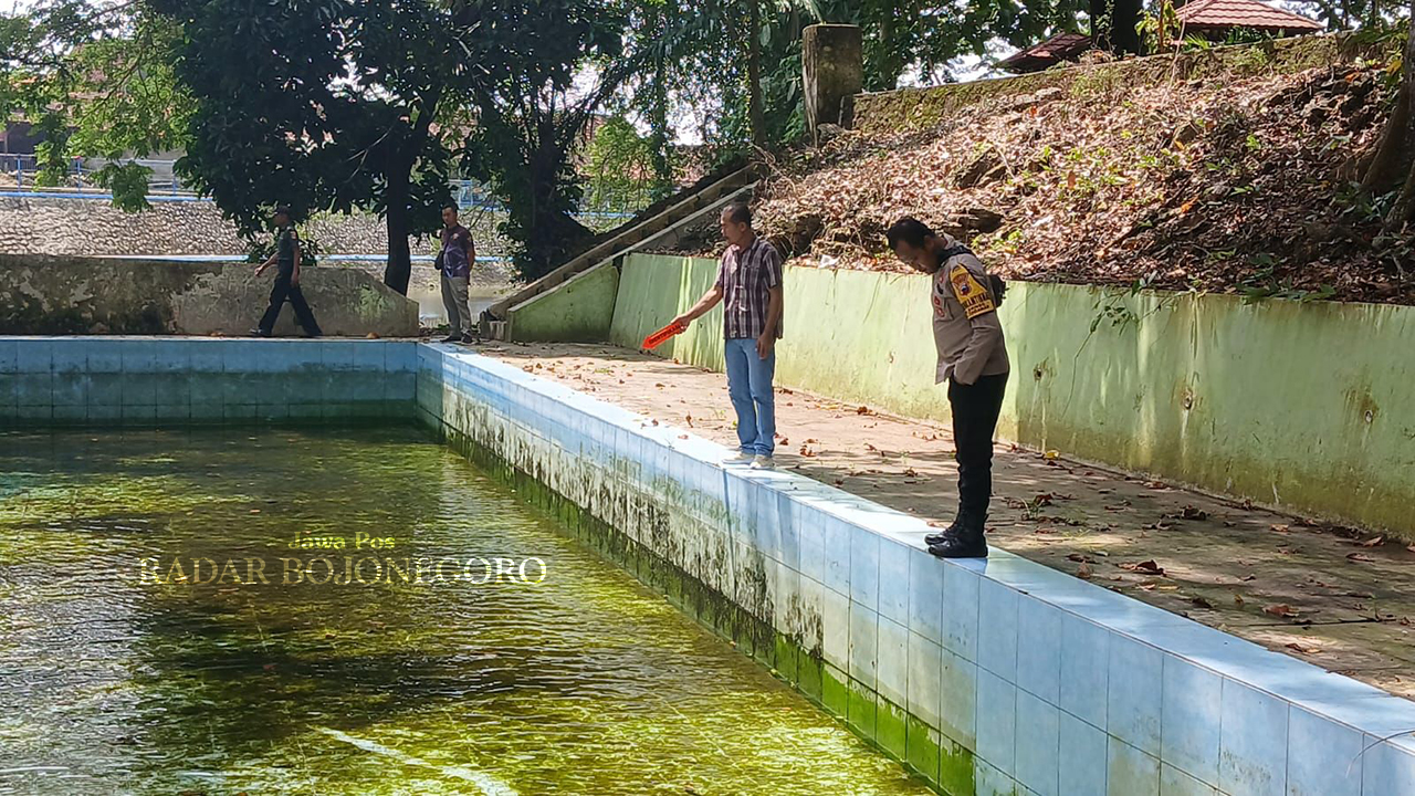 TRAGIS: Lokasi kolam pemandian di Desa Kajengan, Kecamatan Todanan yang mengakibatkan ibu dan anak meninggal dunia akibat tenggelam. (ISTIMEWA/RADAR BOJONEGORO)