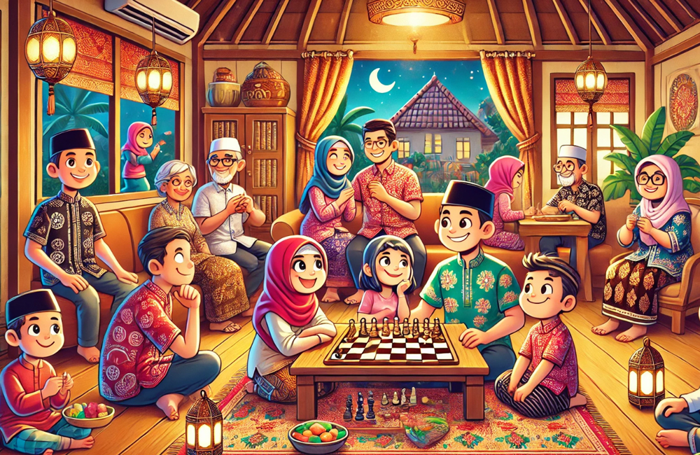 Merayakan lebaran bersama keluarga di rumah ternyata juga bisa lebih seru lo