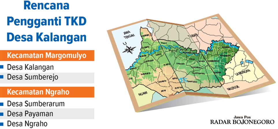 Grafis Pengganti TKD Megaproyek Bendungan Karangnongko (AINUR OCHIEM/RADAR BOJONEGORO)