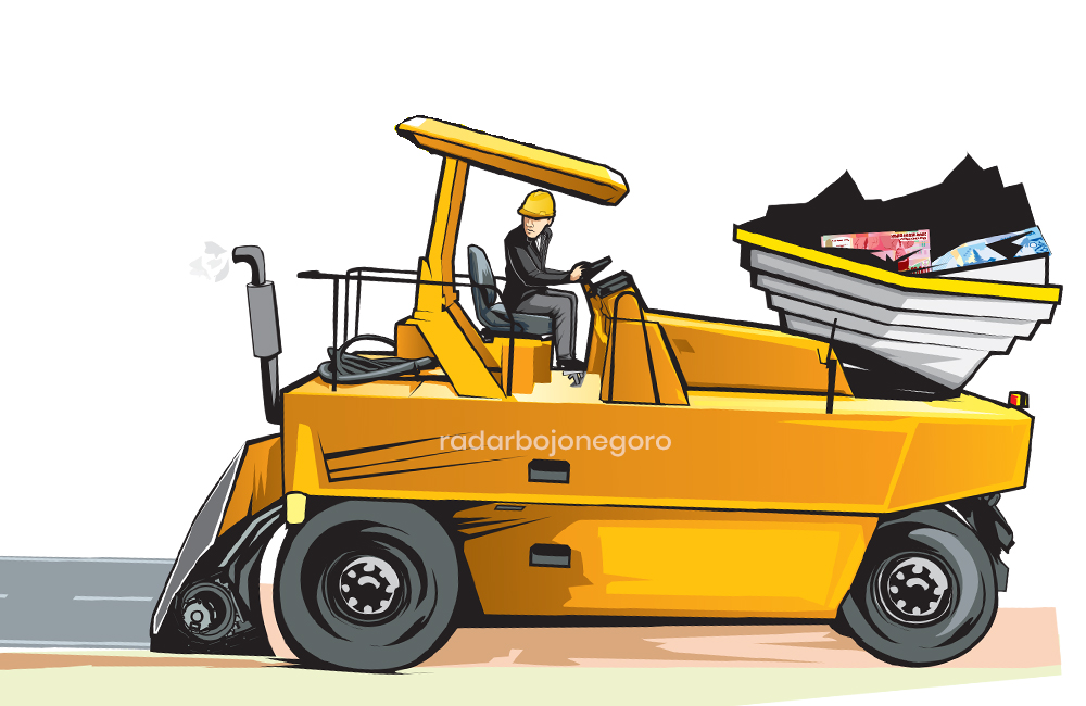 Ilustrasi pembangunan jalan.