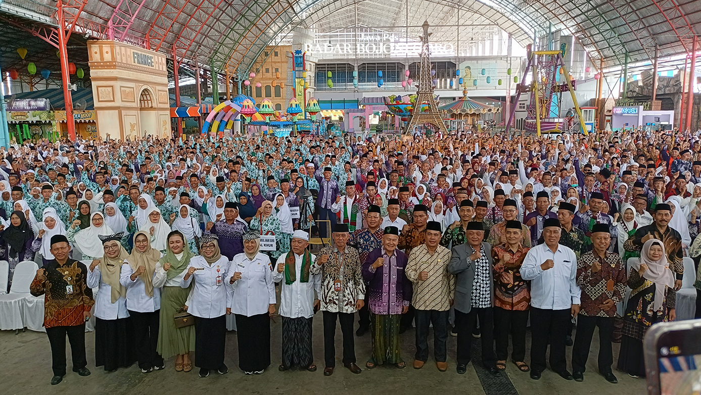 MANASIK MASAL: Sekitar 1.580 CJH Ikuti Manasik Haji Masal kemarin (16/4) (YUAN EDO/RADAR BOJONEGORO)