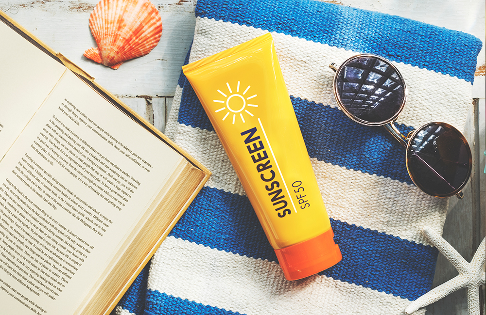 Ilustrasi sunscreen dengan SPF 50