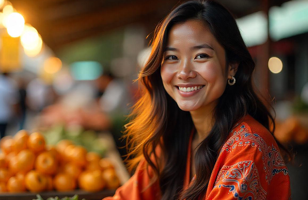 Ilustrasi perempuan berhati mulia